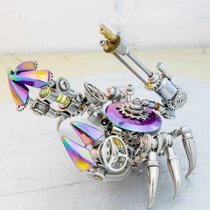 3D Puzzle Metal Crab Model DIY Punk Mechanical Marine Animals Assembly Model Building Kits for Adults Children Gifts