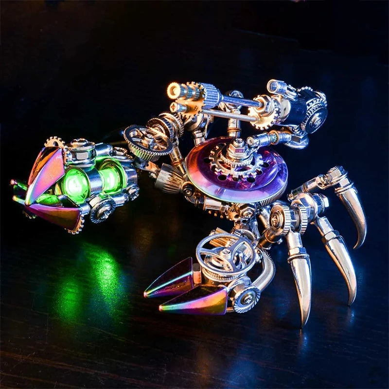 3D Puzzle Metal Crab Model DIY Punk Mechanical Marine Animals Assembly Model Building Kits for Adults Children Gifts