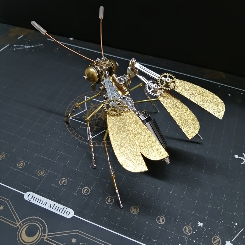 1pc Steampunk Mechanical Insect DIY Handmade Decompression Assembly Mechanical Model Ornament Tiger Head Bee